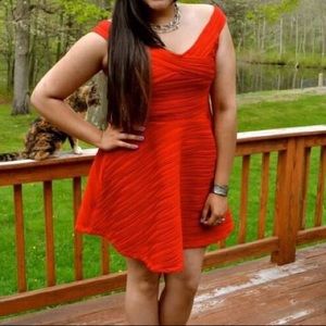 ASOS Red Prom Formal Mini Swing Dress